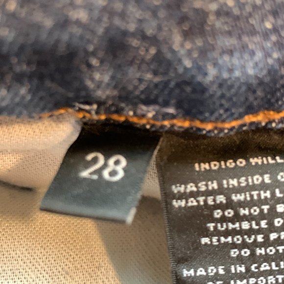 J Brand Ellis Villain Skinny Jeans Size 28 Raw Hem Distressed Blue Stretch 32x31 - Picture 4 of 11